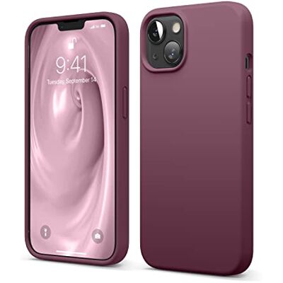 elago Beschermhoes van vloeibare silicone, compatibel met iPhone 13 (6,1 inch), Full Body Cover, schokbestendig, zachte binnenvoering van krasbestendige microvezel (bordeaux) elago Beschermhoes van vloeibare silicone, compatibel met iPhone 13 (6,1 inch), Full Body Cover, schokbestendig, zachte binnenvoering van krasbestendige microvezel (bordeaux)