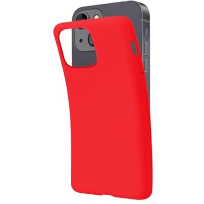 SBS Beschermhoes voor iPhone 14, rood, pantone 185C, zacht, zacht, flexibel, krasbestendig, dun, comfortabel om in je zak te houden, compatibel met draadloos opladen SBS Beschermhoes voor iPhone 14, rood, pantone 185C, zacht, zacht, flexibel, krasbestendig, dun, comfortabel om in je zak te houden, compatibel met draadloos opladen