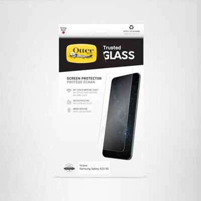 Otterbox Displaybescherming Trusted Glass voor Samsung Galaxy A23 5G, gehard glas, valbescherming voor bescherming tegen splinters Otterbox Displaybescherming Trusted Glass voor Samsung Galaxy A23 5G, gehard glas, valbescherming voor bescherming tegen splinters