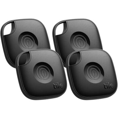 Life360 Tile by Mate (2024) Bluetooth-tracker, sleuteldetector en objectzoeker voor sleutels, tassen en andere. Telefoon detector. Compatibel met iOS en Android. Set van 4 (zwart) Life360 Tile by Mate (2024) Bluetooth-tracker, sleuteldetector en objectzoeker voor sleutels, tassen en andere. Telefoon detector. Compatibel met iOS en Android. Set van 4 (zwart)