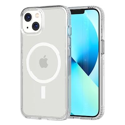 tech21 Evo Clear (MagSafe) voor iPhone 13 MagSafe transparante beschermhoes met 3,6 m meervoudige valbescherming tech21 Evo Clear (MagSafe) voor iPhone 13 MagSafe transparante beschermhoes met 3,6 m meervoudige valbescherming