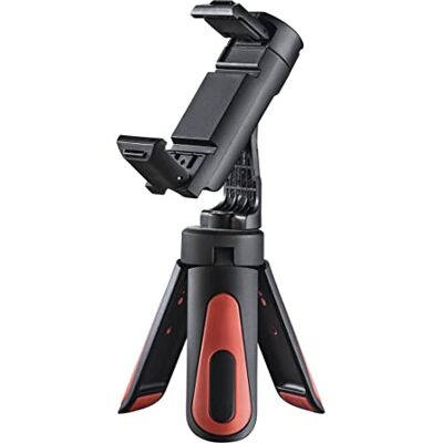 Hama Mini-tafelstatief "Pocket II Rotation" (statief met iPhone/Samsung/GoPro smartphone-houder, draaibaar, kantelbaar staand landschap, ideaal voor reizen, geen 1/4 inch schroeven) zwart Hama Mini-tafelstatief "Pocket II Rotation" (statief met iPhone/Samsung/GoPro smartphone-houder, draaibaar, kantelbaar staand landschap, ideaal voor reizen, geen 1/4 inch schroeven) zwart