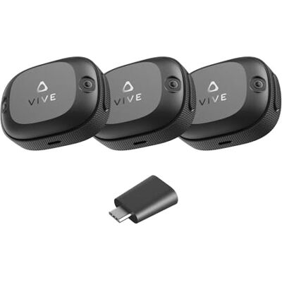 HTC VIVE Ultimate Tracker starterset, 3 x trackers en 1 x draadloze adapter HTC VIVE Ultimate Tracker starterset, 3 x trackers en 1 x draadloze adapter