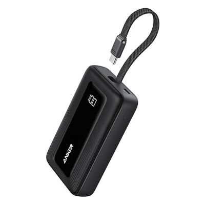Anker Zolo Externe accu, high-speed powerbank, 10.000 mAh, 30 W, geïntegreerde USB-C-kabel, 1 poort USB-C & A, voor iPhone 16/16 Pro/16 Pro Max/16 Plus, MacBook, Galaxy en andere Anker Zolo Externe accu, high-speed powerbank, 10.000 mAh, 30 W, geïntegreerde USB-C-kabel, 1 poort USB-C & A, voor iPhone 16/16 Pro/16 Pro Max/16 Plus, MacBook, Galaxy en andere