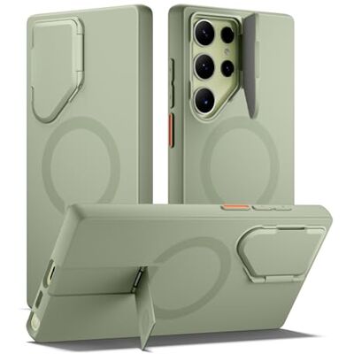 SURITCH Magnetische schokbestendige hoes met standaard en beschermhoes voor Samsung Galaxy S23 Ultra Groen SURITCH Magnetische schokbestendige hoes met standaard en beschermhoes voor Samsung Galaxy S23 Ultra Groen