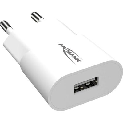 Ansmann USB-oplader, 5 W, 1 A, USB-voedingsadapter, bijzonder geschikt voor Apple iPhone, Samsung Galaxy, Huawei, Xiaomi, tablet, GoPro, e-reader enz Ansmann USB-oplader, 5 W, 1 A, USB-voedingsadapter, bijzonder geschikt voor Apple iPhone, Samsung Galaxy, Huawei, Xiaomi, tablet, GoPro, e-reader enz