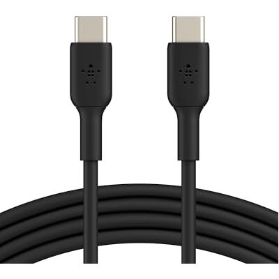 Belkin Boost Charge USB-C/USB-C-kabel (USB-C-snellaadkabel voor apparaten zoals pixels, iPad Pro en andere apparaten, zoals Samsung: 2 m, zwart Belkin Boost Charge USB-C/USB-C-kabel (USB-C-snellaadkabel voor apparaten zoals pixels, iPad Pro en andere apparaten, zoals Samsung: 2 m, zwart