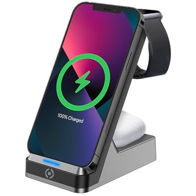 Celly Draadloze oplader en 3-in-1 ondersteuning Celly Draadloze oplader en 3-in-1 ondersteuning