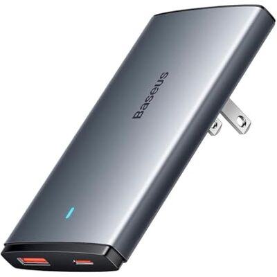 Baseus Wall Charger GaN5, 65 W, 1 x USB-C-poort, 1 x USB-A Baseus Wall Charger GaN5, 65 W, 1 x USB-C-poort, 1 x USB-A