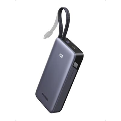 UGREEN Nexode Externe accu, 55 W, 20.000 mAh, CCC Power Bank, snel opladen, geïntegreerde USB C-kabel, PD 45 W, led, draagbare oplader, pc, compatibel met Xiaomi Note 15 14 13 Poco M8 M7 iPhone 17 16 UGREEN Nexode Externe accu, 55 W, 20.000 mAh, CCC Power Bank, snel opladen, geïntegreerde USB C-kabel, PD 45 W, led, draagbare oplader, pc, compatibel met Xiaomi Note 15 14 13 Poco M8 M7 iPhone 17 16