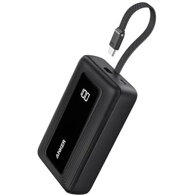 Anker Externe batterij met hoge snelheid, 20.000 mAh, 30 W, Zolo, geïntegreerde USB C-kabel, 1 poort USB C & A, voor iPhone 17, 16, 15, MacBook, Galaxy en andere Anker Externe batterij met hoge snelheid, 20.000 mAh, 30 W, Zolo, geïntegreerde USB C-kabel, 1 poort USB C & A, voor iPhone 17, 16, 15, MacBook, Galaxy en andere