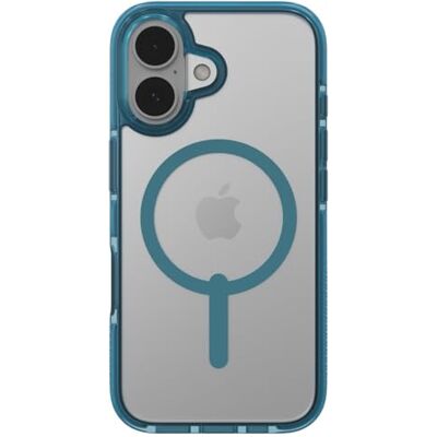 ZAGG Santa Cruz Snap Grafeen versterkte hoes voor iPhone 16 (6,1 inch), MagSafe-compatibel, vergeelt niet, krasbestendig, slank ontwerp, schokbestendige achterkant (retro blauw) ZAGG Santa Cruz Snap Grafeen versterkte hoes voor iPhone 16 (6,1 inch), MagSafe-compatibel, vergeelt niet, krasbestendig, slank ontwerp, schokbestendige achterkant (retro blauw)