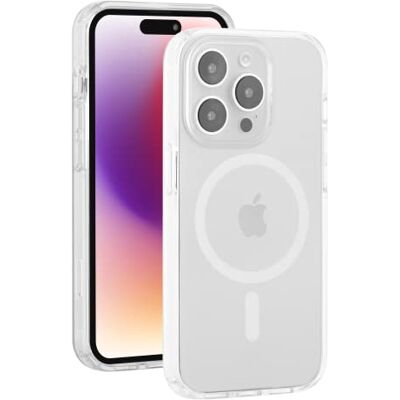 goobay 61346 iPhone hoes met MagSafe oplader, compatibel met Apple iPhone 14 Pro, camerabescherming en displaybeschermfolie, schokbestendig, transparant, met magnetische ring goobay 61346 iPhone hoes met MagSafe oplader, compatibel met Apple iPhone 14 Pro, camerabescherming en displaybeschermfolie, schokbestendig, transparant, met magnetische ring