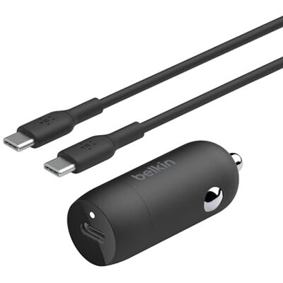 Belkin 30 W USB PD autolader met PPS Belkin 30 W USB PD autolader met PPS