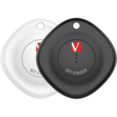 Verbatim My Finder 2 stuks Bluetooth-trackers voor rugzak, koffer, portemonnee, sleutels, enz. Compatibel met Apple "Waar is ?", sleutelzoeker met verwisselbare batterij Verbatim My Finder 2 stuks Bluetooth-trackers voor rugzak, koffer, portemonnee, sleutels, enz. Compatibel met Apple "Waar is ?", sleutelzoeker met verwisselbare batterij