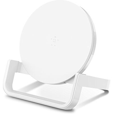 Belkin Boost Up 10W draadloze oplaadstandaard, snelle Qi draadloze oplader voor iPhone XS, XS Max, XR, X, 8, 8 Plus, Samsung S9, S9+ en andere (adapter meegeleverd), wit Belkin Boost Up 10W draadloze oplaadstandaard, snelle Qi draadloze oplader voor iPhone XS, XS Max, XR, X, 8, 8 Plus, Samsung S9, S9+ en andere (adapter meegeleverd), wit