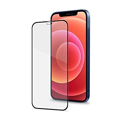 Celly 2D-displaybeschermfolie voor iPhone 12 Mini, gehard glas 9H, anti-vingerafdruk en krassen, zwarte rand Celly 2D-displaybeschermfolie voor iPhone 12 Mini, gehard glas 9H, anti-vingerafdruk en krassen, zwarte rand