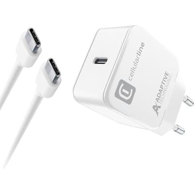 Cellular Line USB-C Charger Kit 15W USB-C oplader voor Samsung – maximaal uitgangsvermogen 15 W 1 m – wit Cellular Line USB-C Charger Kit 15W USB-C oplader voor Samsung – maximaal uitgangsvermogen 15 W 1 m – wit