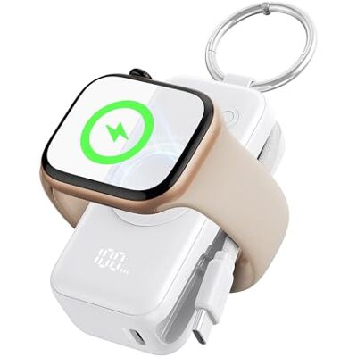 INIU Powerbank, mini-powerbank voor Apple Watch en iPhone met USB-C-kabel, 5000 mAh 20 W, draagbare externe batterij, compatibel met Apple Watch Ultra 11 10 9 SE, iPhone 17 16, wit INIU Powerbank, mini-powerbank voor Apple Watch en iPhone met USB-C-kabel, 5000 mAh 20 W, draagbare externe batterij, compatibel met Apple Watch Ultra 11 10 9 SE, iPhone 17 16, wit