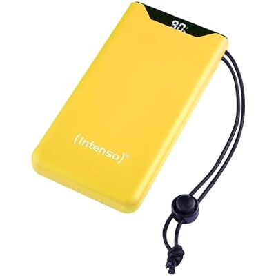 Intenso Powerbank F10000, externe batterij met PD (20W) en QC (18W), USB-C en USB-A, 10.000 mAh, geel: Amazon.de: elektronisch en foto Intenso Powerbank F10000, externe batterij met PD (20W) en QC (18W), USB-C en USB-A, 10.000 mAh, geel: Amazon.de: elektronisch en foto