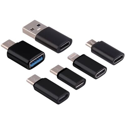 Callstel 6 x 60 W PD OTG adapter (USB-C naar USB-A 3.0 adapter, micro-USB-aansluiting, Apple iPhone oplaadkabel) Callstel 6 x 60 W PD OTG adapter (USB-C naar USB-A 3.0 adapter, micro-USB-aansluiting, Apple iPhone oplaadkabel)