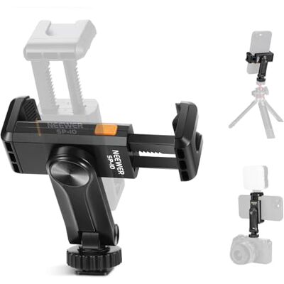 NEEWER 1/4 inch draad telefoon statief montagebeugel voor koude schoen, 6-9 cm / 6-9 cm 360 graden draaibare camera houder mobiele telefoon klem voor iPhone 15 14 13 12 11 Pro NEEWER 1/4 inch draad telefoon statief montagebeugel voor koude schoen, 6-9 cm / 6-9 cm 360 graden draaibare camera houder mobiele telefoon klem voor iPhone 15 14 13 12 11 Pro