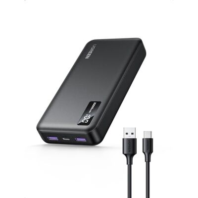 UGREEN Zapix Externe accu, 22,5 W, 20.000 mAh, powerbank, USB C, snel Geschikt voor vliegtuig, 3 poorten 1C2A, PD 20W, draagbare oplader, compatibel met iPhone 18 17 16 Pro Max Galaxy S26 S25 UGREEN Zapix Externe accu, 22,5 W, 20.000 mAh, powerbank, USB C, snel Geschikt voor vliegtuig, 3 poorten 1C2A, PD 20W, draagbare oplader, compatibel met iPhone 18 17 16 Pro Max Galaxy S26 S25