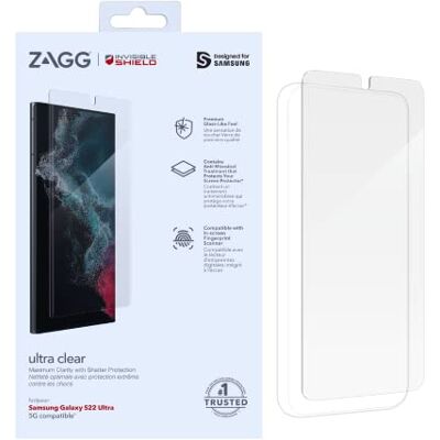 ZAGG InvisibleShield Ultra Clear+ voor Samsung Galaxy S22 Ultra 6,8 ZAGG InvisibleShield Ultra Clear+ voor Samsung Galaxy S22 Ultra 6,8