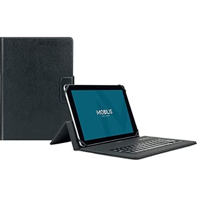 Mobilis Universele folio-beschermhoes met Frans Bluetooth-toetsenbord, 9-11 inch, Azerty-toetsenbordhoes, compatibel met iOS, Windows, Android, zwart Mobilis Universele folio-beschermhoes met Frans Bluetooth-toetsenbord, 9-11 inch, Azerty-toetsenbordhoes, compatibel met iOS, Windows, Android, zwart