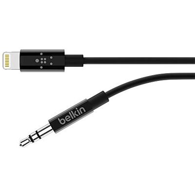 Belkin Lightning naar 3,5 mm kabel, 6 ft zwart Belkin Lightning naar 3,5 mm kabel, 6 ft zwart