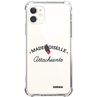 Evetane Siliconen beschermhoes compatibel met iPhone 11, zachte en versterkte bescherming, schokbestendige hoeken, dun en transparant, achterkant van de hoes, miss Evetane Siliconen beschermhoes compatibel met iPhone 11, zachte en versterkte bescherming, schokbestendige hoeken, dun en transparant, achterkant van de hoes, miss