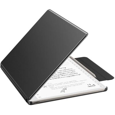 MoKo Hoesje voor reMarkable Paper Pure 26 cm 2026 met penhouder, zwart Slanke beschermende harde foliohoes met veilige penhouder, automatische wake-up en slaapfunctie MoKo Hoesje voor reMarkable Paper Pure 26 cm 2026 met penhouder, zwart Slanke beschermende harde foliohoes met veilige penhouder, automatische wake-up en slaapfunctie