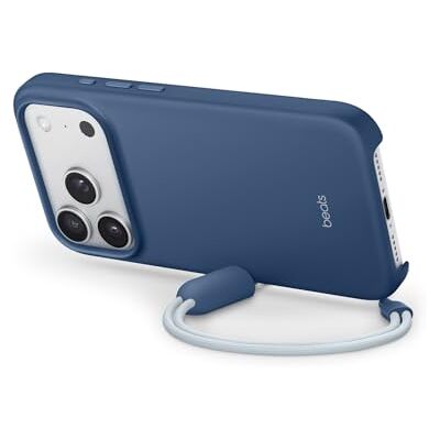 Beats MagSafe Beschermhoes met standaard voor iPhone 17 Pro met camerabediening, geïntegreerde standaard en polsband, matte afwerking en voering van microvezelstof, basaltblauw Beats MagSafe Beschermhoes met standaard voor iPhone 17 Pro met camerabediening, geïntegreerde standaard en polsband, matte afwerking en voering van microvezelstof, basaltblauw