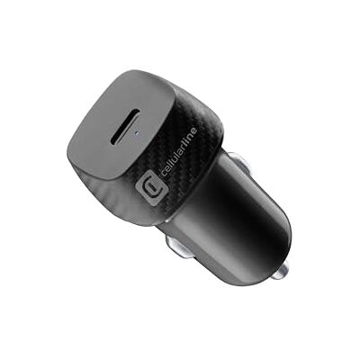 Cellular Line USB-C Car Power 20W USB-C 20W autolader Automatische sigarettenaansteker adapter 12V/24V Bescherming tegen overbelasting en kortsluiting Zwart Cellular Line USB-C Car Power 20W USB-C 20W autolader Automatische sigarettenaansteker adapter 12V/24V Bescherming tegen overbelasting en kortsluiting Zwart