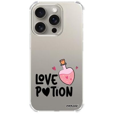 Evetane Siliconen hoesje compatibel met iPhone 15 Pro Zachte en versterkte bescherming Schokbestendige hoeken Slank en transparant Achterhoes Love Potion Evetane Siliconen hoesje compatibel met iPhone 15 Pro Zachte en versterkte bescherming Schokbestendige hoeken Slank en transparant Achterhoes Love Potion