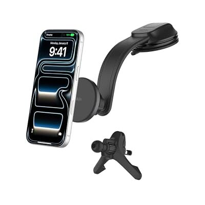 Belkin Draadloze autolader, magnetische autohouder met USB-C-kabel, MagSafe-compatibel, snel opladen voor iPhone 17, Galaxy S25, Pixelsnap, enz., auto-accessoires Qi2, zwart Belkin Draadloze autolader, magnetische autohouder met USB-C-kabel, MagSafe-compatibel, snel opladen voor iPhone 17, Galaxy S25, Pixelsnap, enz., auto-accessoires Qi2, zwart