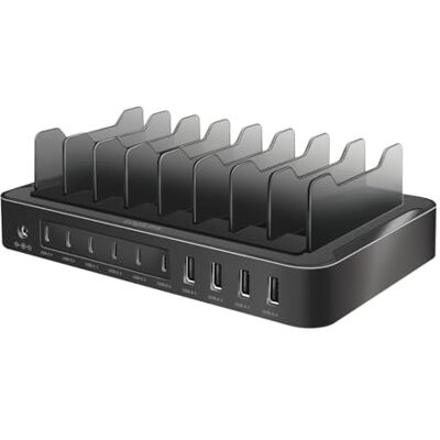 Logilink PA0327 USB-C laadstation met 4 USB-A-poorten en 6 USB-C-poorten, PD 3.0 (PowerDelivery) en QC 3.0 (QuickCharge), 120 W Logilink PA0327 USB-C laadstation met 4 USB-A-poorten en 6 USB-C-poorten, PD 3.0 (PowerDelivery) en QC 3.0 (QuickCharge), 120 W