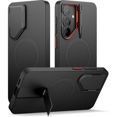 SURITCH Magnetische beschermhoes compatibel met Samsung Galaxy S26 met camera-afdekking en metalen houder, schokbestendig, zwart SURITCH Magnetische beschermhoes compatibel met Samsung Galaxy S26 met camera-afdekking en metalen houder, schokbestendig, zwart