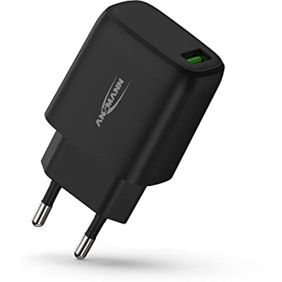 Ansmann HC118QC Smartphone-oplader, 18 W, 1 stuk, snellader Quick Charge 3.0, netadapter met 1 USB-A-poort, ideaal voor smartphone, tablet, GoPro, GPS enz. Ansmann HC118QC Smartphone-oplader, 18 W, 1 stuk, snellader Quick Charge 3.0, netadapter met 1 USB-A-poort, ideaal voor smartphone, tablet, GoPro, GPS enz.