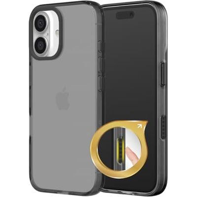 RhinoShield Transparante beschermhoes voor iPhone 16 Bestand tegen vergeling, transparant, hoge helderheid, schokbestendig, overtreft militaire beschermingsnormen RhinoShield Transparante beschermhoes voor iPhone 16 Bestand tegen vergeling, transparant, hoge helderheid, schokbestendig, overtreft militaire beschermingsnormen