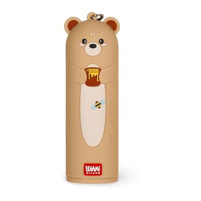 Legami Draagbare oplader My Super Power, laadt 2 apparaten tegelijkertijd op, USB type C-kabel inbegrepen, draagbare powerbank, diameter 3,5 cm, hoogte 11,60 cm, Teddybeer Legami Draagbare oplader My Super Power, laadt 2 apparaten tegelijkertijd op, USB type C-kabel inbegrepen, draagbare powerbank, diameter 3,5 cm, hoogte 11,60 cm, Teddybeer