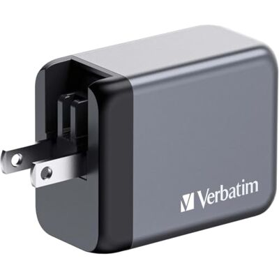 Verbatim GaN Charger 65 W 3 poorten USB-C oplader Power Adapter met 2 x USB-C en 1 x USB-A snellader voor Apple MacBook, Notebook, iPad, iPhone, Samsung en Co Verbatim GaN Charger 65 W 3 poorten USB-C oplader Power Adapter met 2 x USB-C en 1 x USB-A snellader voor Apple MacBook, Notebook, iPad, iPhone, Samsung en Co