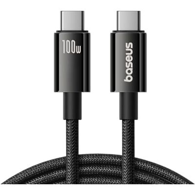Baseus USB-kabel Tungsten Gold USB-C naar USB-C 100 W 1,5 m (zwart) Baseus USB-kabel Tungsten Gold USB-C naar USB-C 100 W 1,5 m (zwart)