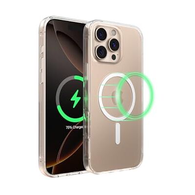 Belkin SheerForce Beschermhoes voor iPhone 16 Pro Max (MagSafe-compatibel, slank design, antimicrobiële bescherming, krasbestendig, magnetisch en schokbestendig, transparant) Belkin SheerForce Beschermhoes voor iPhone 16 Pro Max (MagSafe-compatibel, slank design, antimicrobiële bescherming, krasbestendig, magnetisch en schokbestendig, transparant)