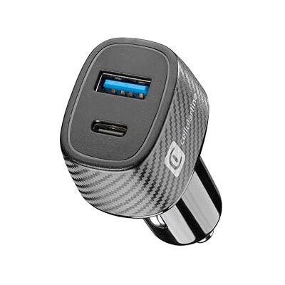 Cellular Line Autolader Car Multipower Ultra uitgerust met USB-poort en USB-C-poort Cellular Line Autolader Car Multipower Ultra uitgerust met USB-poort en USB-C-poort