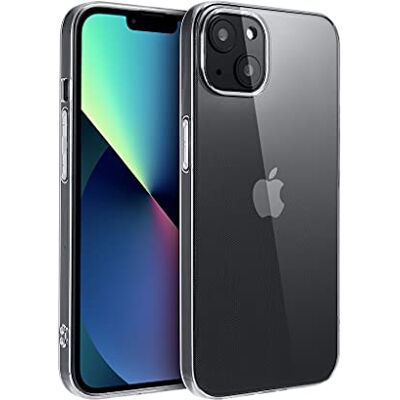 doupi PerfectFit Beschermhoes compatibel met iPhone 13 (6,1 inch), ultradun, helder, TPU, glad oppervlak, schokbestendig, transparant doupi PerfectFit Beschermhoes compatibel met iPhone 13 (6,1 inch), ultradun, helder, TPU, glad oppervlak, schokbestendig, transparant