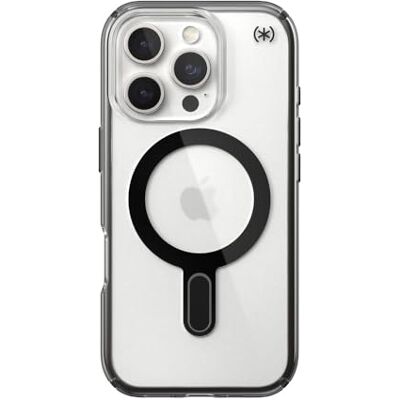 Speck Presidio iPhone 16 Pro en ClickLock transparante hoes, dunne beschermhoes voor iPhone 16 Pro, iPhone 16 Pro, transparant/chroom Speck Presidio iPhone 16 Pro en ClickLock transparante hoes, dunne beschermhoes voor iPhone 16 Pro, iPhone 16 Pro, transparant/chroom