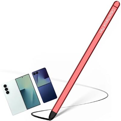 BAILI Vervangende styluspen voor Samsung Galaxy Z Fold 7 Fold Edition dunne pennen met metalen behuizing, siliconen punt voor touchscreen, S Pen voor Galaxy Tablet, rood BAILI Vervangende styluspen voor Samsung Galaxy Z Fold 7 Fold Edition dunne pennen met metalen behuizing, siliconen punt voor touchscreen, S Pen voor Galaxy Tablet, rood