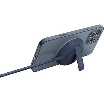 Belkin Draadloze draagbare oplader met MagSafe (snel opladen tot 15 W, standaard voor perfecte compatibiliteit met iPhone 14, iPhone 13 en iPhone 12, voeding niet inbegrepen) blauw Belkin Draadloze draagbare oplader met MagSafe (snel opladen tot 15 W, standaard voor perfecte compatibiliteit met iPhone 14, iPhone 13 en iPhone 12, voeding niet inbegrepen) blauw