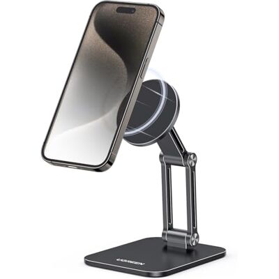 UGREEN Verstelbare magnetische telefoonhouder voor bureau Magnetische opvouwbare smartphonehouder met metalen ringen, compatibel met MagSafe iPhone 18 Pro Max 17 16 Galaxy S24 S23 UGREEN Verstelbare magnetische telefoonhouder voor bureau Magnetische opvouwbare smartphonehouder met metalen ringen, compatibel met MagSafe iPhone 18 Pro Max 17 16 Galaxy S24 S23